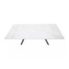 Lumiere étkezőasztal 160 x 90 cm, fehér / fekete