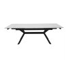 Lumiere étkezőasztal 160 x 90 cm, fehér / fekete