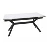 Lumiere étkezőasztal 180 x 90 cm, fehér / fekete