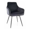 Alcano Velvet étkezőszék, fekete