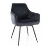 Montale Velvet étkezőszék, fekete
