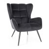 Arroyal Velvet fotel, fekete