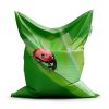 Classic babzsák katicabogár levélen - gyerek, zöld