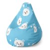 Pear babzsák mackók - gyerek, kék