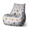 Bean babzsák rajzolt elefántok, színes