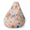 Pear babzsák színes cicák - gyerek, bézs