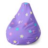 Pear babzsák csillagok lilán - gyerek, lila