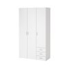 Sid szekrény 115,8 x 49,5 x 200,4 cm, fehér / fehér fényes