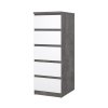 Simplicity komód 40 x 50 x 111,5 cm, szürke / fehér fényes
