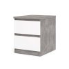 Simplicity III éjjeliszekrény, szürke / fehér fényes
