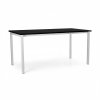 Univerzális asztal fém lábakkal 160 x 80 cm, fekete