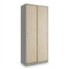 SimpleOffice magas szekrény 80 x 40 x 180 cm, világos tölgy / szürke