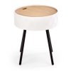 Aura oldalasztal, természetes fa / fehér