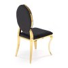 Aylin étkezőszék, fekete / arany