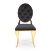 Aylin étkezőszék, fekete / arany