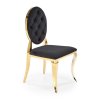 Aylin étkezőszék, fekete / arany