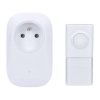 Vezeték nélküli csengő átmenő konnektorral, 25m, learning code, fehér