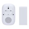 Vezeték nélküli csengő átmenő konnektorral, 25m, learning code, fehér