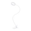 WO66 LED asztali lámpa csipesszel, fehér