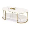 Nileas dohányzóasztal, fehér / arany