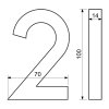 Domovní číslo "2", RN.100LV, strukturované, antracit
