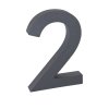Domovní číslo "2", RN.100LV, strukturované, antracit