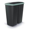42918 odpadkovy kos duo cerny 45 l zelena cerna
