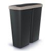 42930 odpadkovy kos duo cerny 50 l hneda cerna