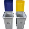 Koš na tříděný odpad bez víka, šedá