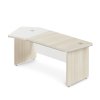 Rohový stůl TopOffice Premium 227,1 x 109,6 cm, levý, akát světlý / bílá