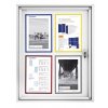 Venkovní informační vitrína Magnetoplan 4 x A4 - magnetická, hliník