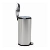 Kulatý pedálový koš 30 l, matná ocel, nerez