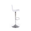 Barová židle Laura, bílá / stříbrná