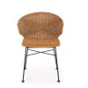 Jídelní židle Besant, ratan / černá