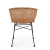 Jídelní židle Besant, ratan / černá