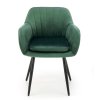 Jídelní židle Shani, zelená / černá