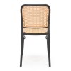 Jídelní židle Tobias, ratan / černá