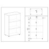 42270 stredni skrin simpleoffice 80 x 40 x 120 cm briza