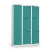 Fém szekrény Z, 3 szakasz, 120 x 50 x 180 cm, hengerzár, zöld - ral 6033