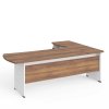 Manager sarok munkaállomás 220 x 160 cm, bal, warmia dió / fehér