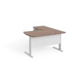 Manager sarok munkaállomás 140 x 160 cm, bal, warmia dió / fehér