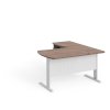 Manager sarok munkaállomás 140 x 160 cm, bal, warmia dió / szürke