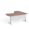 Manager sarok munkaállomás 180 x 160 cm, bal, warmia dió / fehér