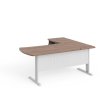 Manager sarok munkaállomás 180 x 160 cm, bal, warmia dió / szürke