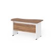 Manager sarok asztal 140 x 80 cm, bal, warmia dió / fehér