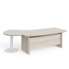 Manager LUX asztal 255 x 155 cm, jobb, világos akác / szürke