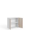 Manager alacsony szekrény 79,9 x 42,2 x 80 cm, világos akác / fehér