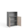 Manager közepes szekrény 79,8 x 42,2 x 119,5 cm, világos akác / szürke