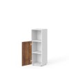 Manager közepes szekrény 39,9 x 42,2 x 119,5 cm, bal, warmia dió / fehér