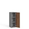 Manager közepes szekrény 39,9 x 42,2 x 119,5 cm, jobb, warmia dió / szürke